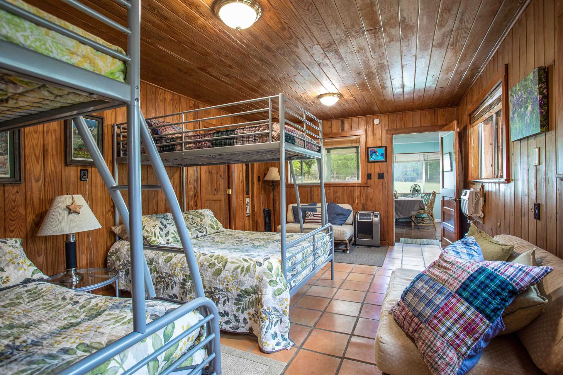                                                 Here's another good look at the twin bunk setups in the third bedroom, with room for up to six people to sleep comfortably.