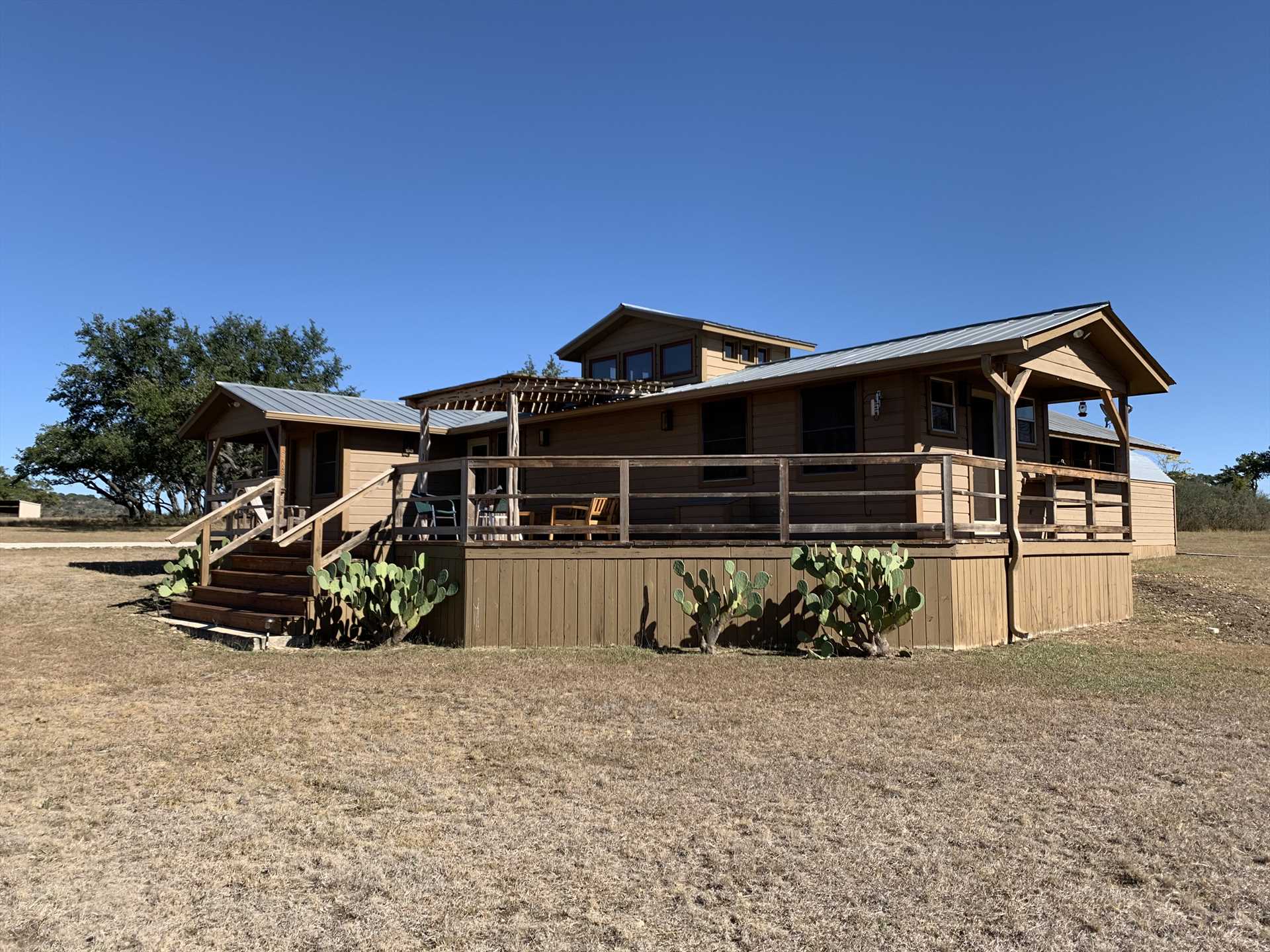                                                 The Antler Cabin at Tabasco Ranch provides a peaceful and romantic Hill Country escape!