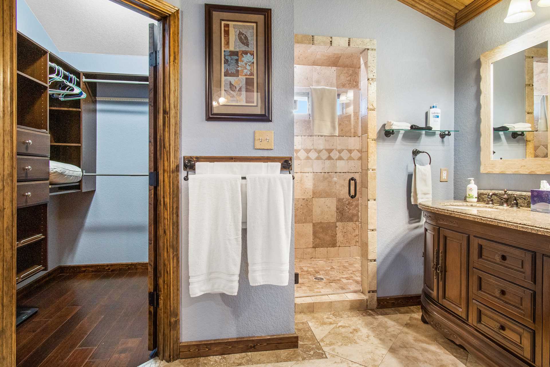                                                 The three full bathrooms at the Retreat are also fully supplied with all the linens your crew will need.
