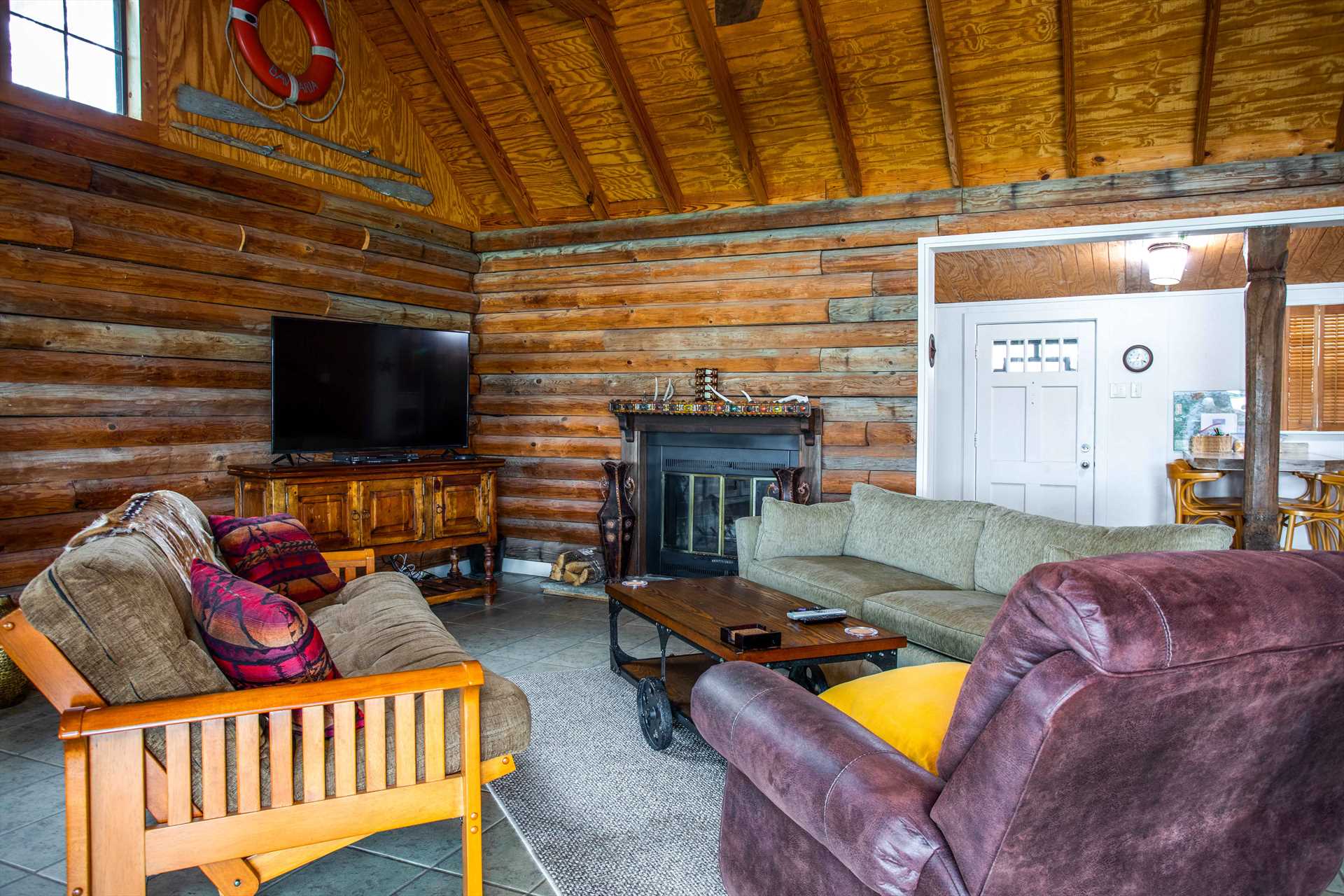                                                 A fireplace, TV with Roku, Wifi Internet service, and a comfy double futon/bed round out the amenities in this fantastic Hill Country escape!