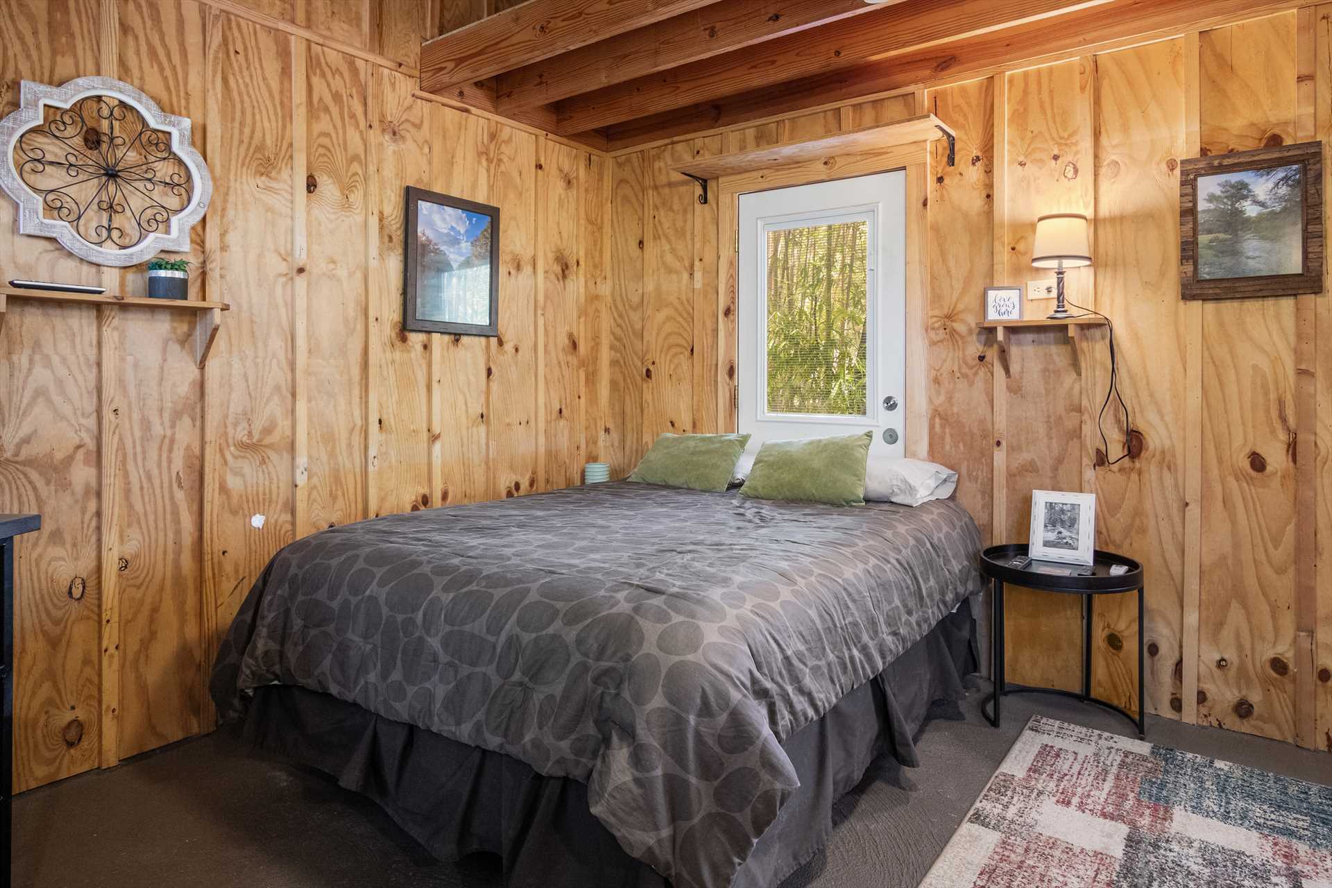                                                 Inside, you'll find a plush queen-sized bed with clean linens, perfect for two! An additional queen-sized air mattress is available upon request, too.