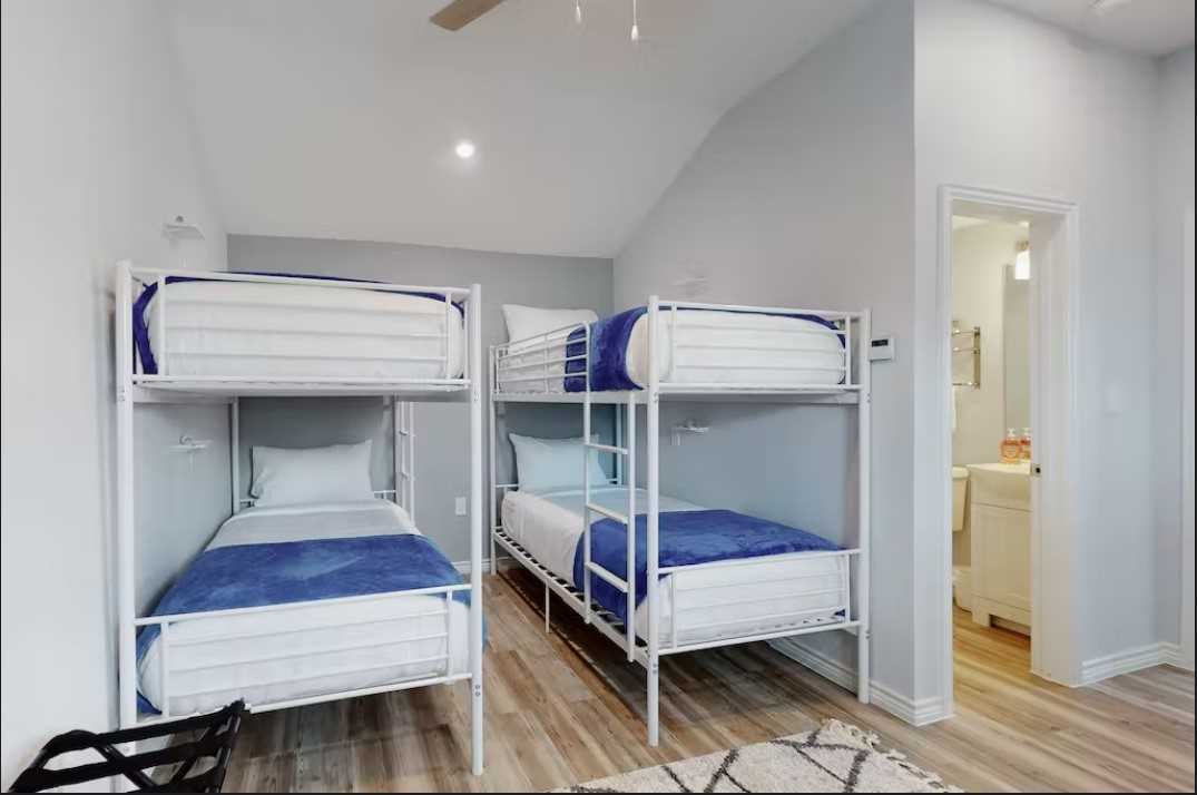                                                 The four bunks in the loft bedroom are all equipped with comfy Posturpedic mattresses and fresh linens.