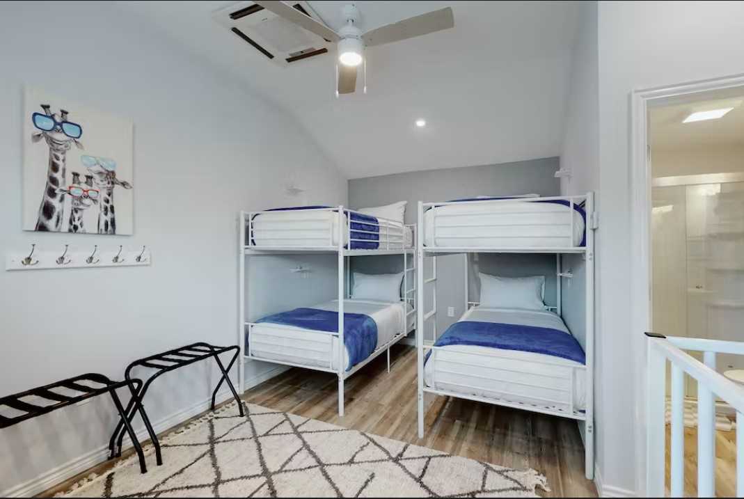                                                 Overall, the Getaway sleeps up to 16 people total-all on brand-new Posturpedic beds with clean linens!