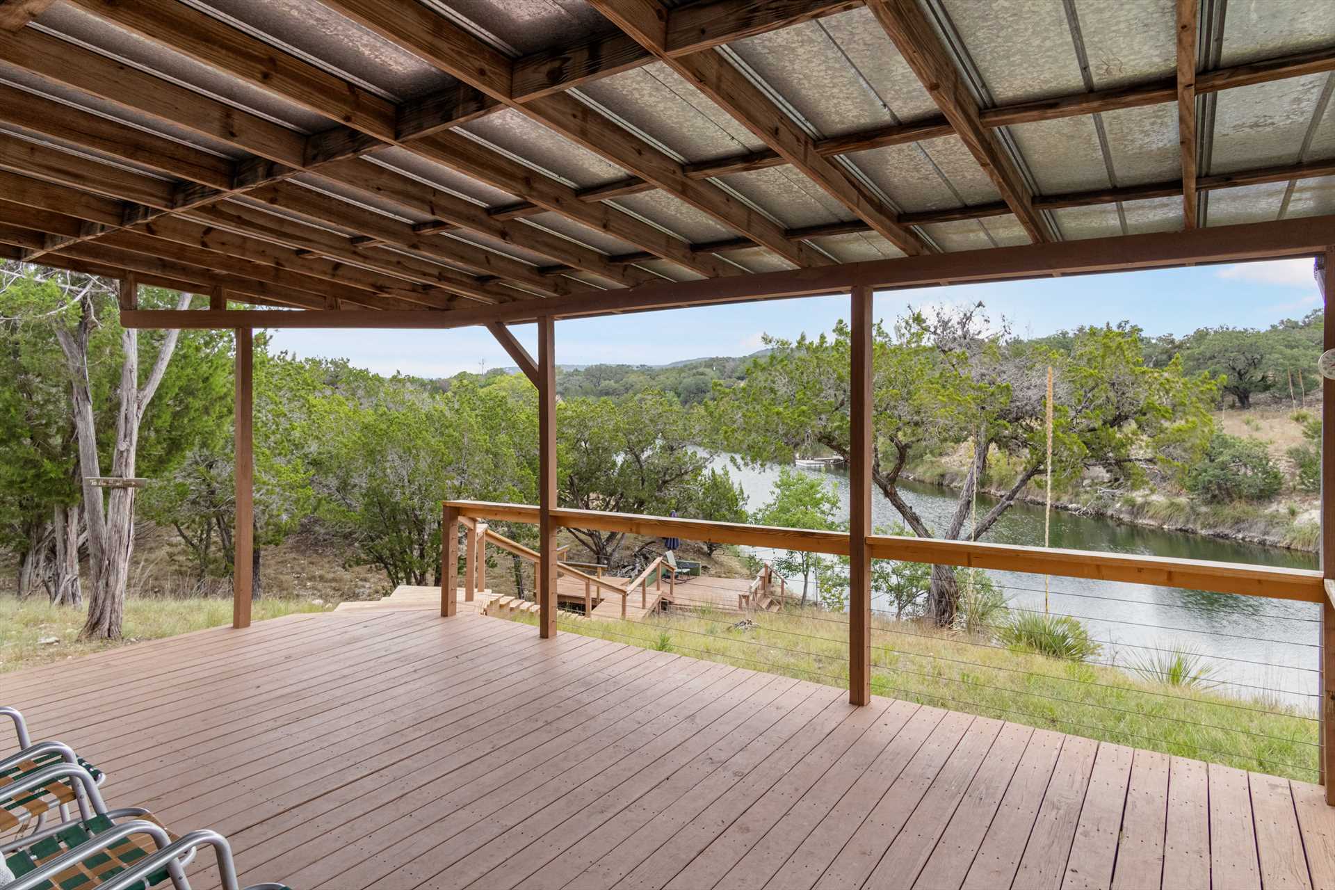                                                 A tributary of the Frio River practically marches right up to your back door!