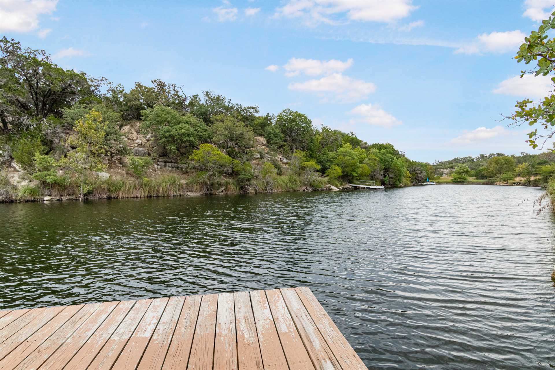                                                 The four acres of Hill Country beauty you have to explore include private access to the creek, a great way to beat the Texas heat!