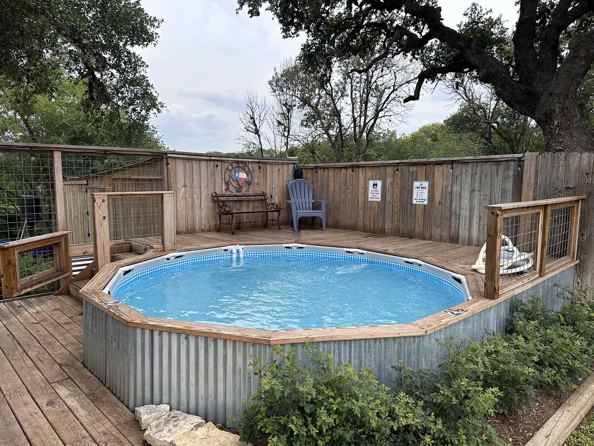                                                 During the warmer months, you can take a refreshing dip in the cowboy pool!