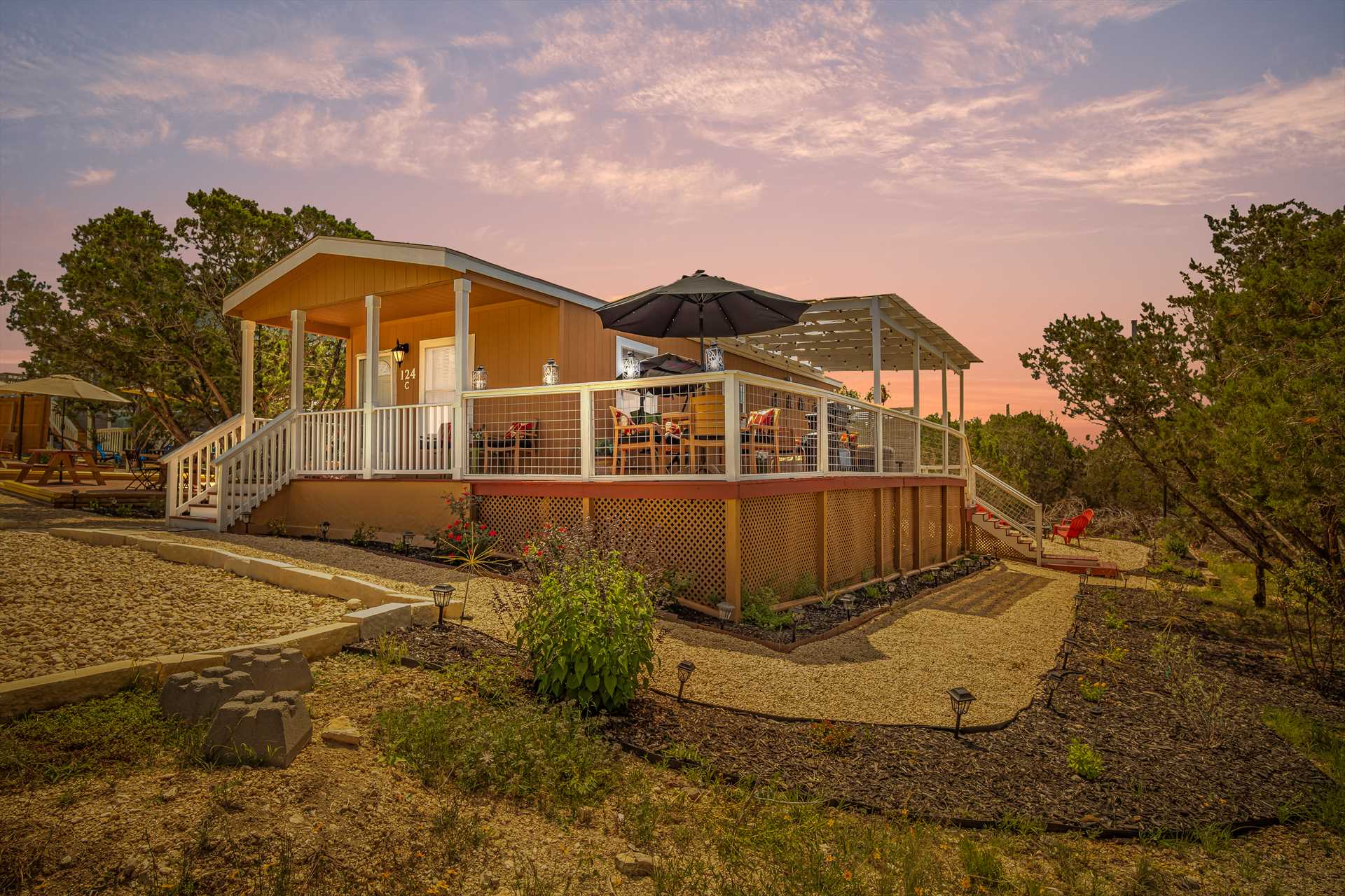                                                 Hill Country Memories is built and landscaped to fit in perfectly with its picturesque surroundings.