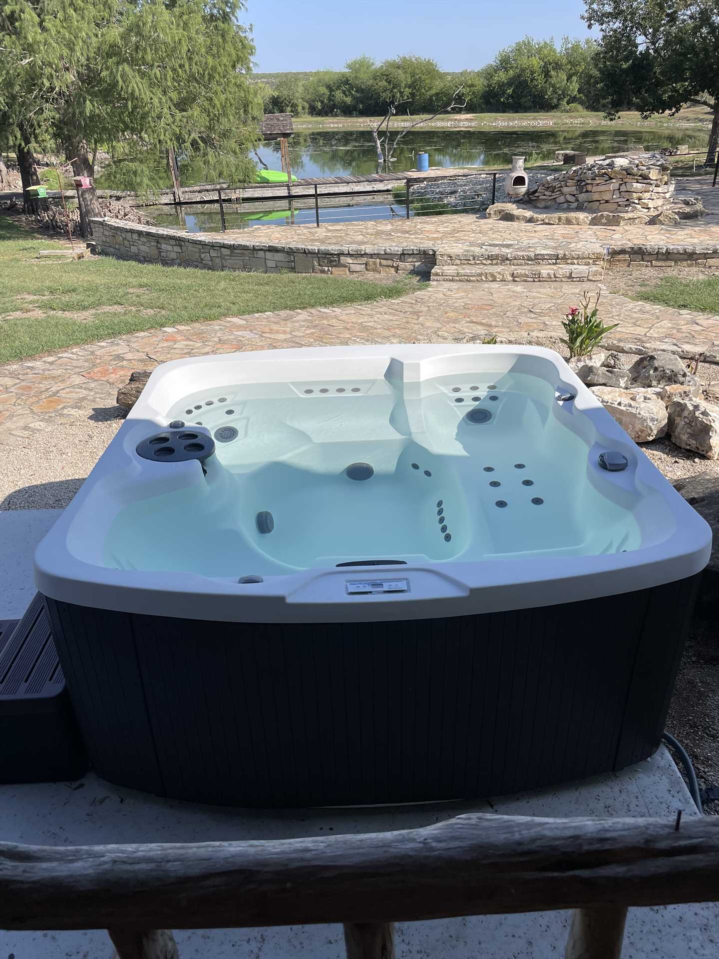                                                 Enjoy the hot tub suitable for 6 persons!