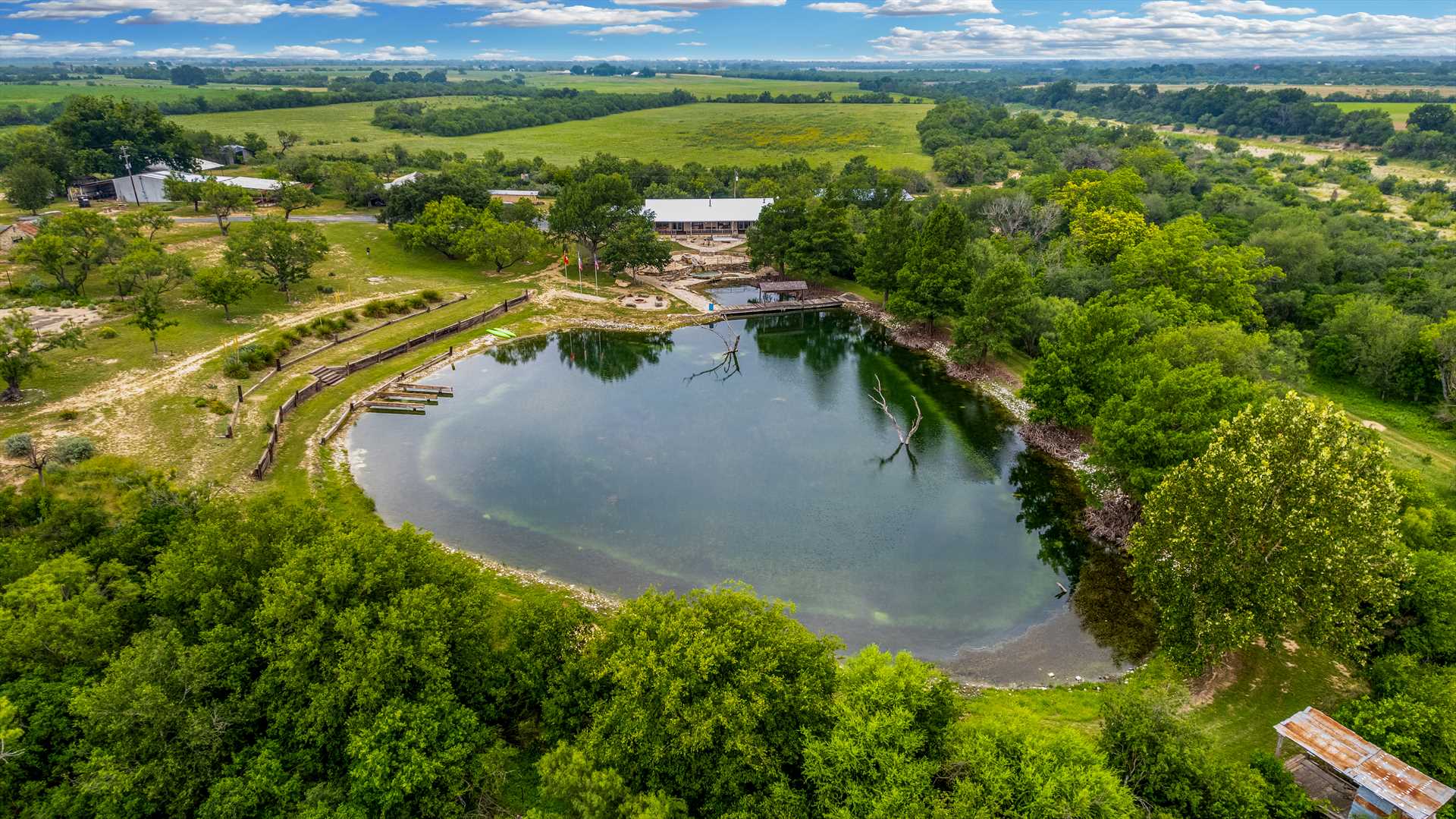                                                 The Lantana Lodge pond is perfect for swimming, and it's also stocked with bass and perch for catch-and-release fishing!