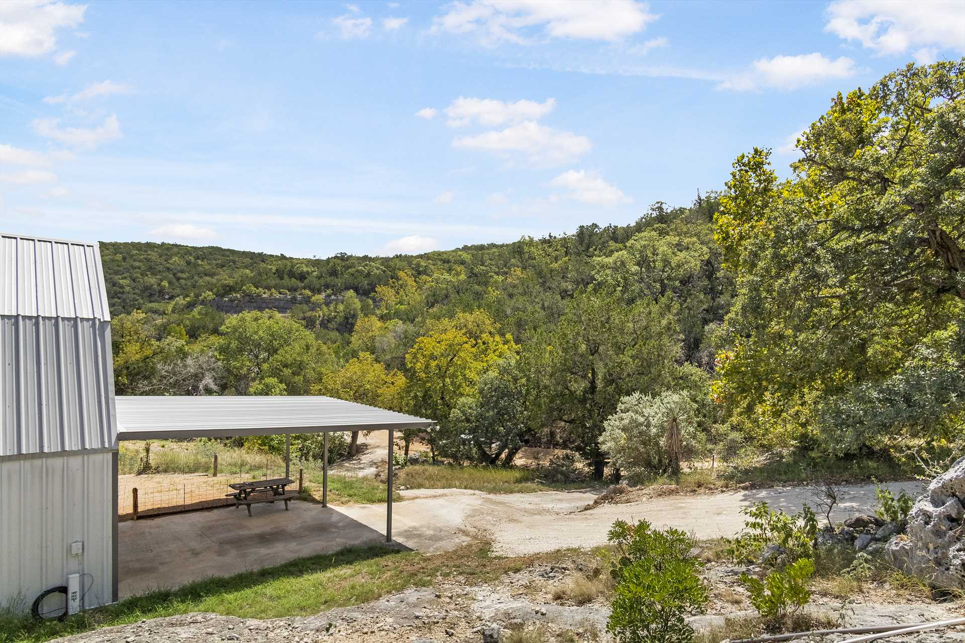                                                 The Hawk's Nest has a lofty perch high in the Hill Country, and with 63 acres of land, there are stunning views you won't find anywhere else!